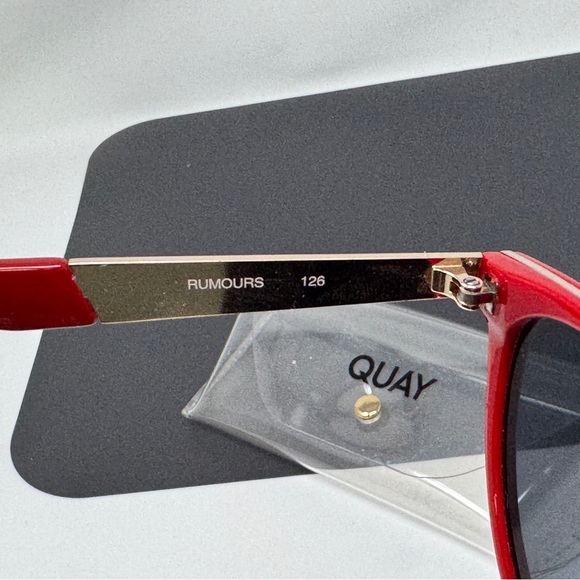 QUAY Australia Rumours Sunglasses in Red/Gold rare main image 15